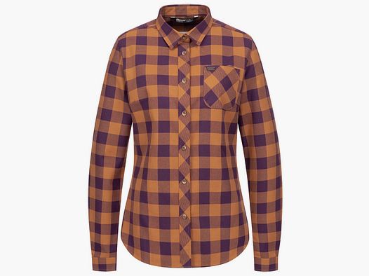 Blaser Charlotte checkered blouse in ochre/purple for women