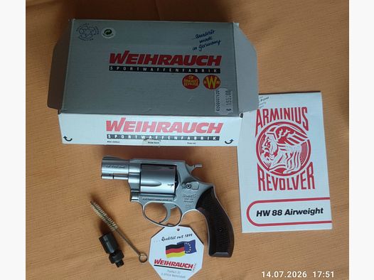Weihrauch HW  88 super airweight NICKEL PTB 659 9 mm RK