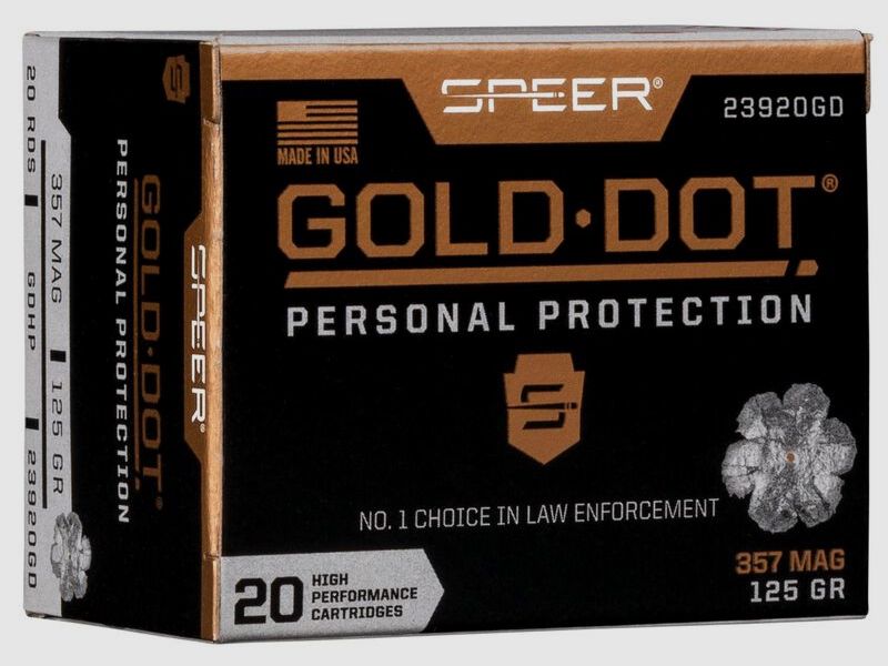 Speer Revolvermunition Gold Dot .357 Mag. 8,10g Gold Dot Hollow Point, Bild 2 von 3