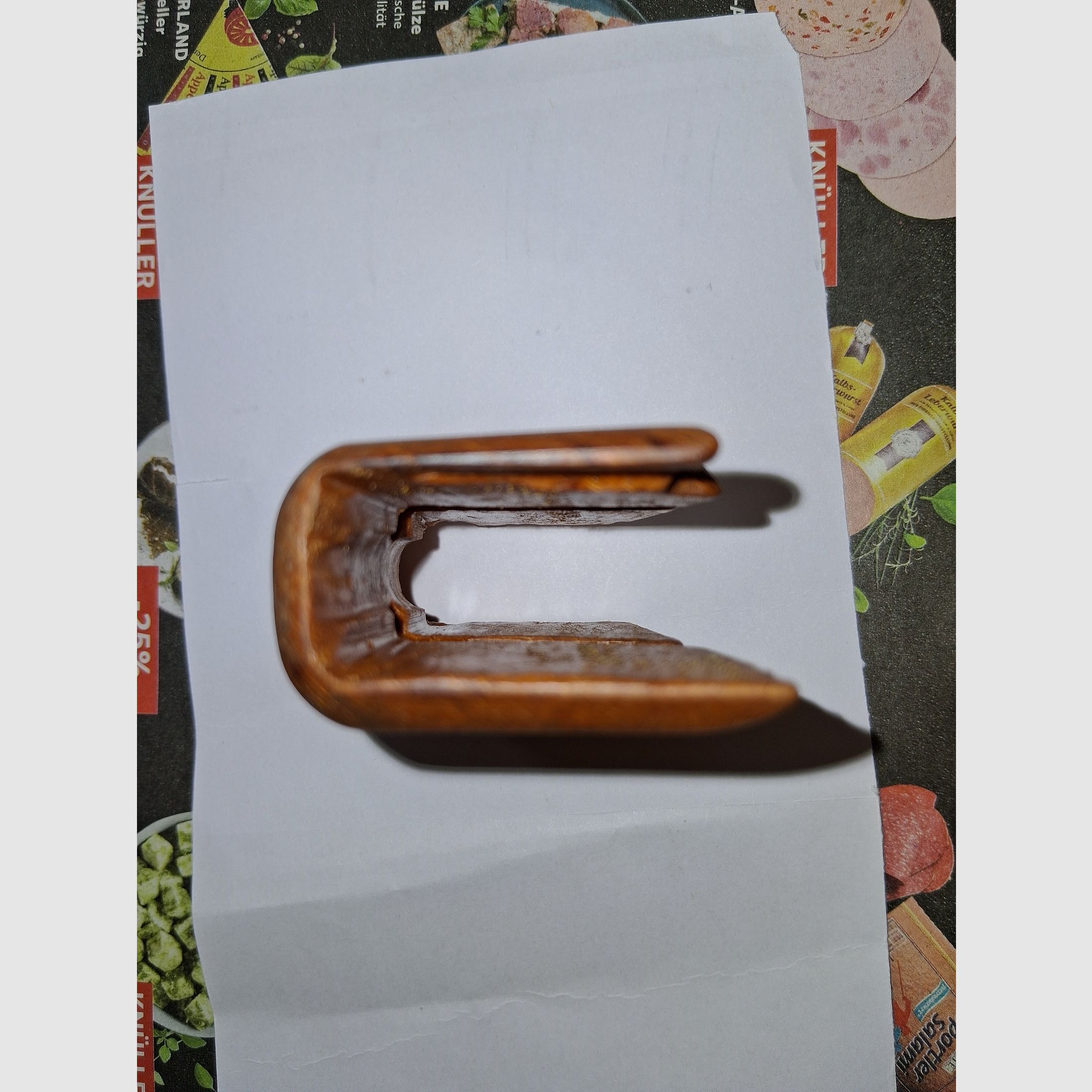 Wooden grip panel for old Mauser pistol