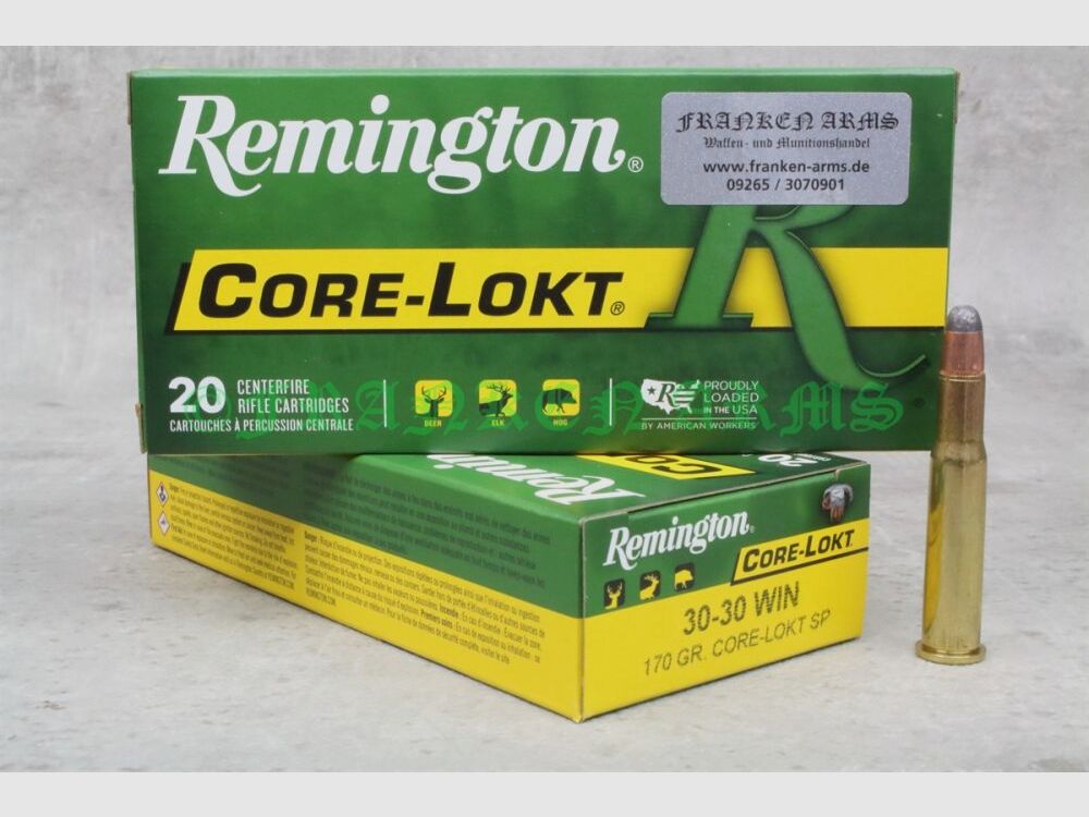 Remington Core-Lokt SP .30-30 Win. 170gr 11,0g 20 Stück Staffelpreise