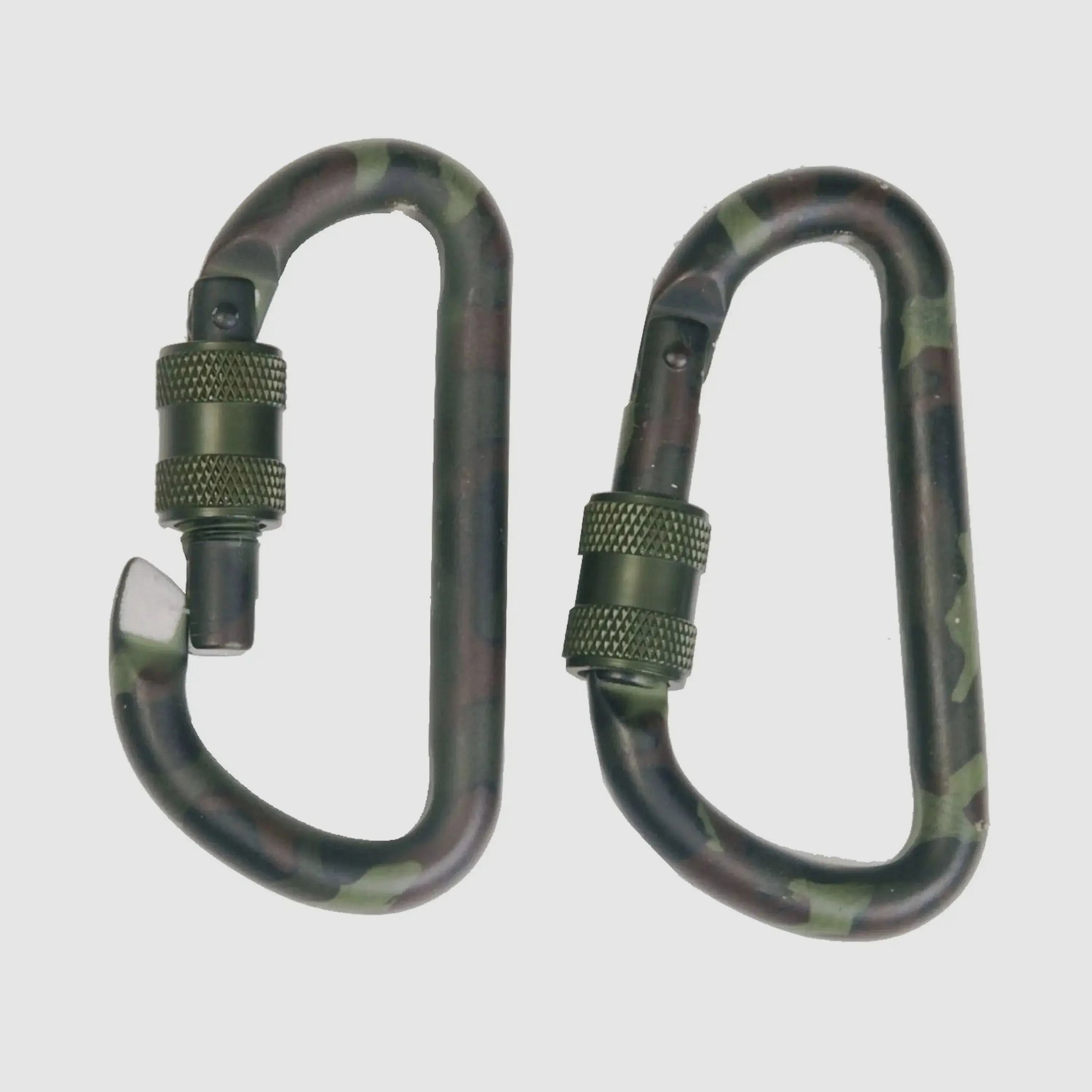 Mil-Tec Mil-Tec Karabiner Schroefsluiting 2-delige Set - Woodland / 6 cm