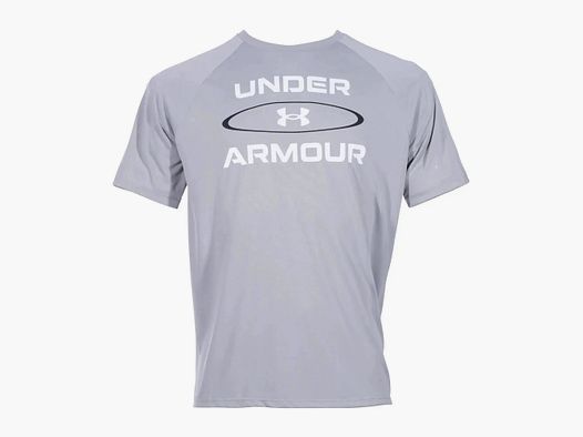 Camiseta Under Armour Tech Wordmark Graphic de Manga Corta - Negro / M Hombre