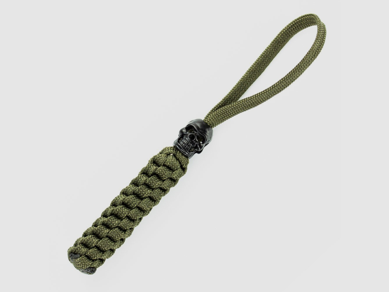 Lanyard mit Totenkopf Oliv