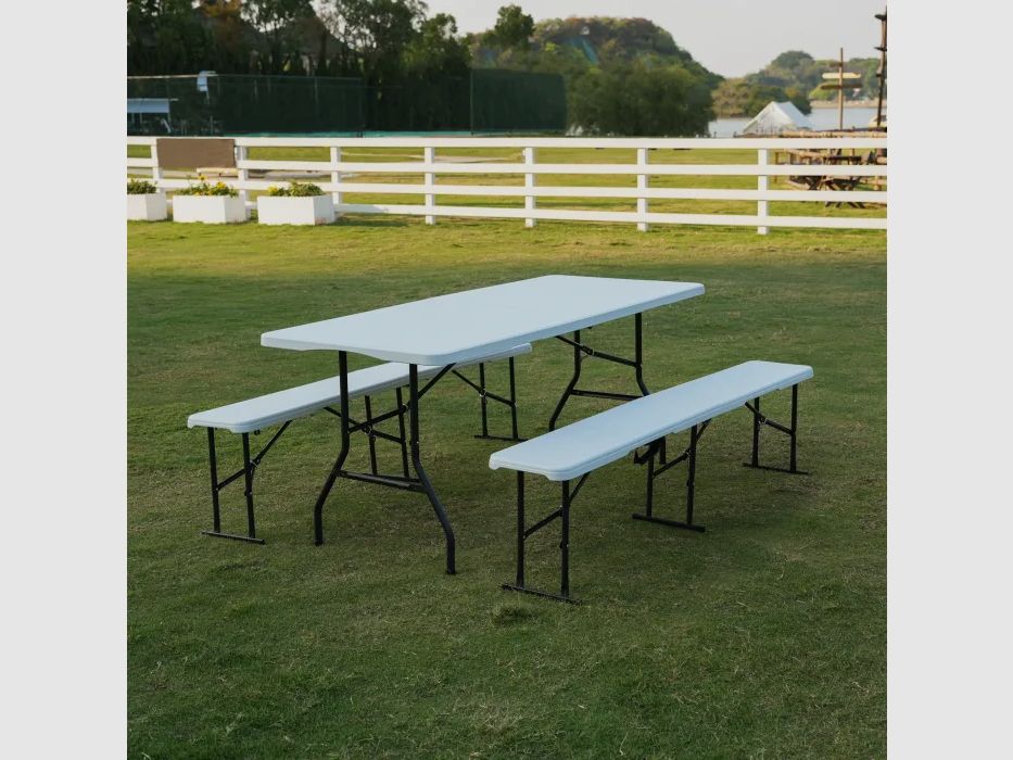 Mesa de camping NC1618 Nils Camp en blanco