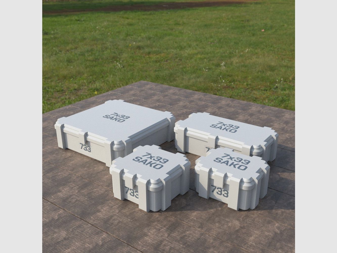 Filamelt Munitionsbox / Ammo Box 7x33mm Sako – Patronenbox ‘Klappdeckel’ – 20 / 25 / 50 / 100 Runden