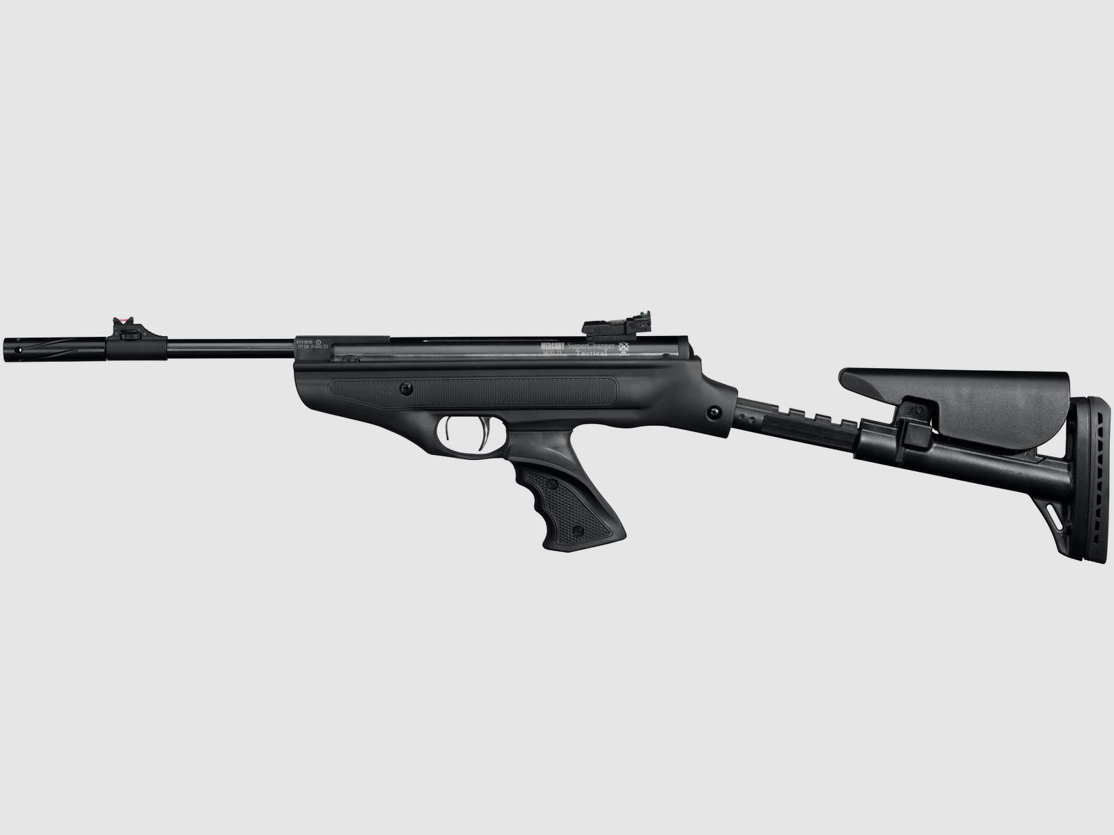 Mercury air Luftpistole 25 Super Charger Tactical mit Anschlagschaft ohne Set, Kal. 4,50