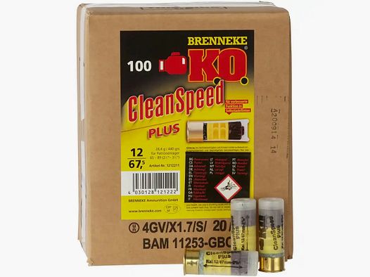 Brenneke K.O. Clean Speed Plus 12/67,5 per fucili semiautomatici