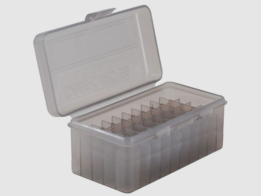 MTM scatola per cartucce RM-50-41 trasparente con coperchio a ribalta per 50 cartucce .22-250 - .308 e altre., immagine 1 di 21