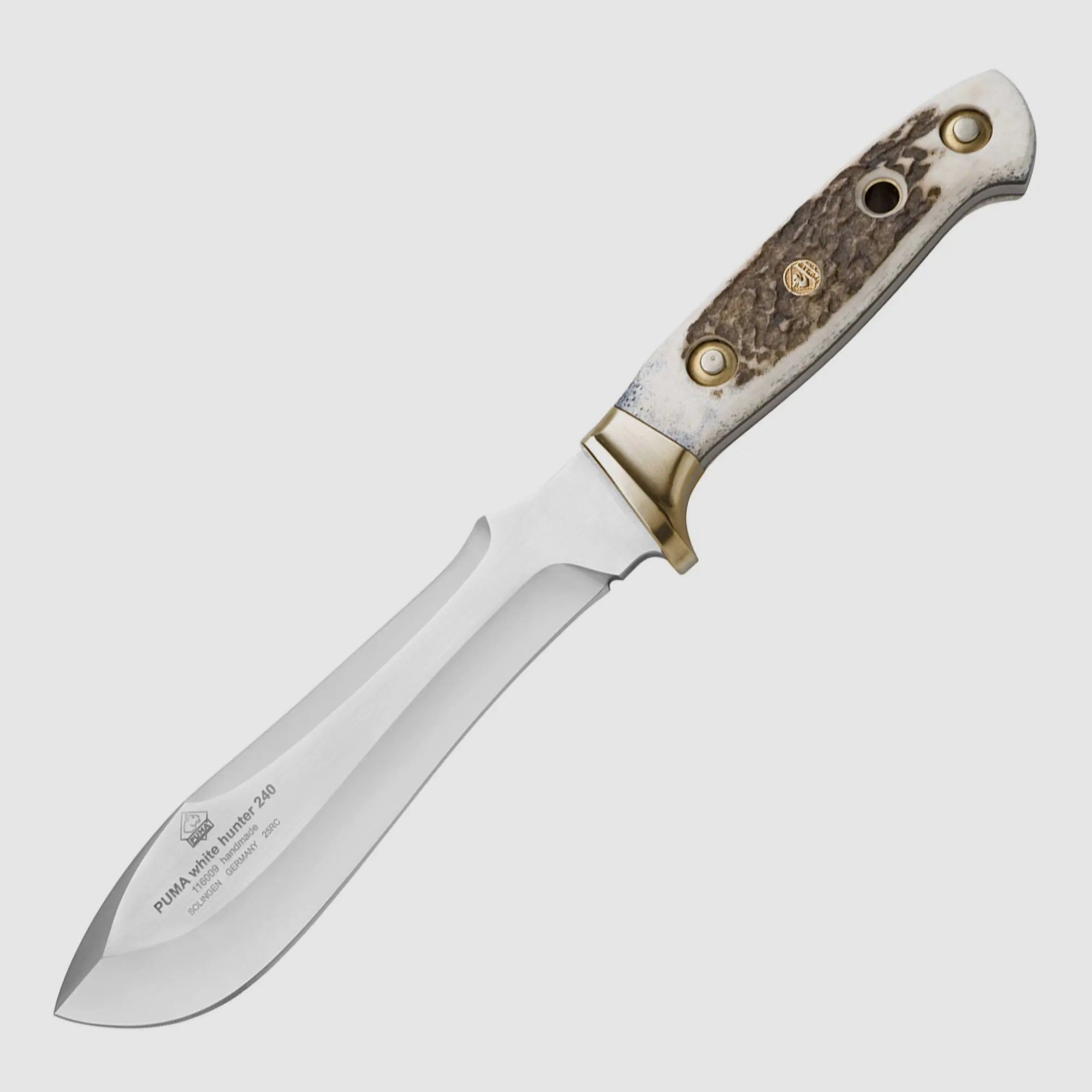 PUMA biały myśliwy 240, róg jelenia