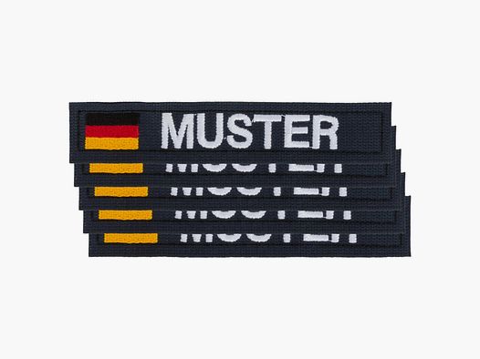 ASMC Namensbänder 5er Set DE blau weiß