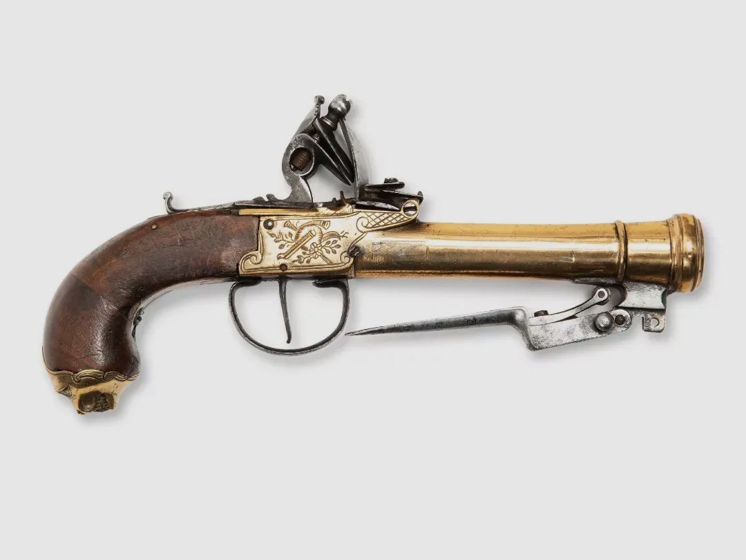 Steinschloss Pistole Tromblon Antik