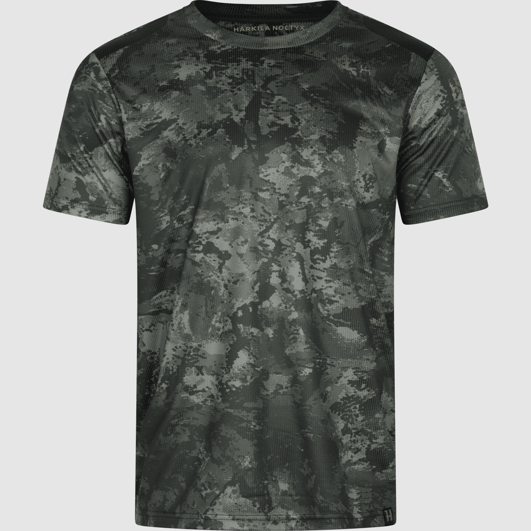 Härkila NOCTYX Camiseta de Camuflaje de Manga Corta para Hombre AXIS MSP®Black/Black XL
