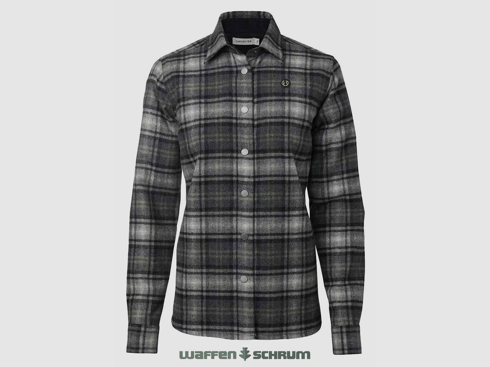 Chevalier Overshirt Champ Wool Charcoal Checked
