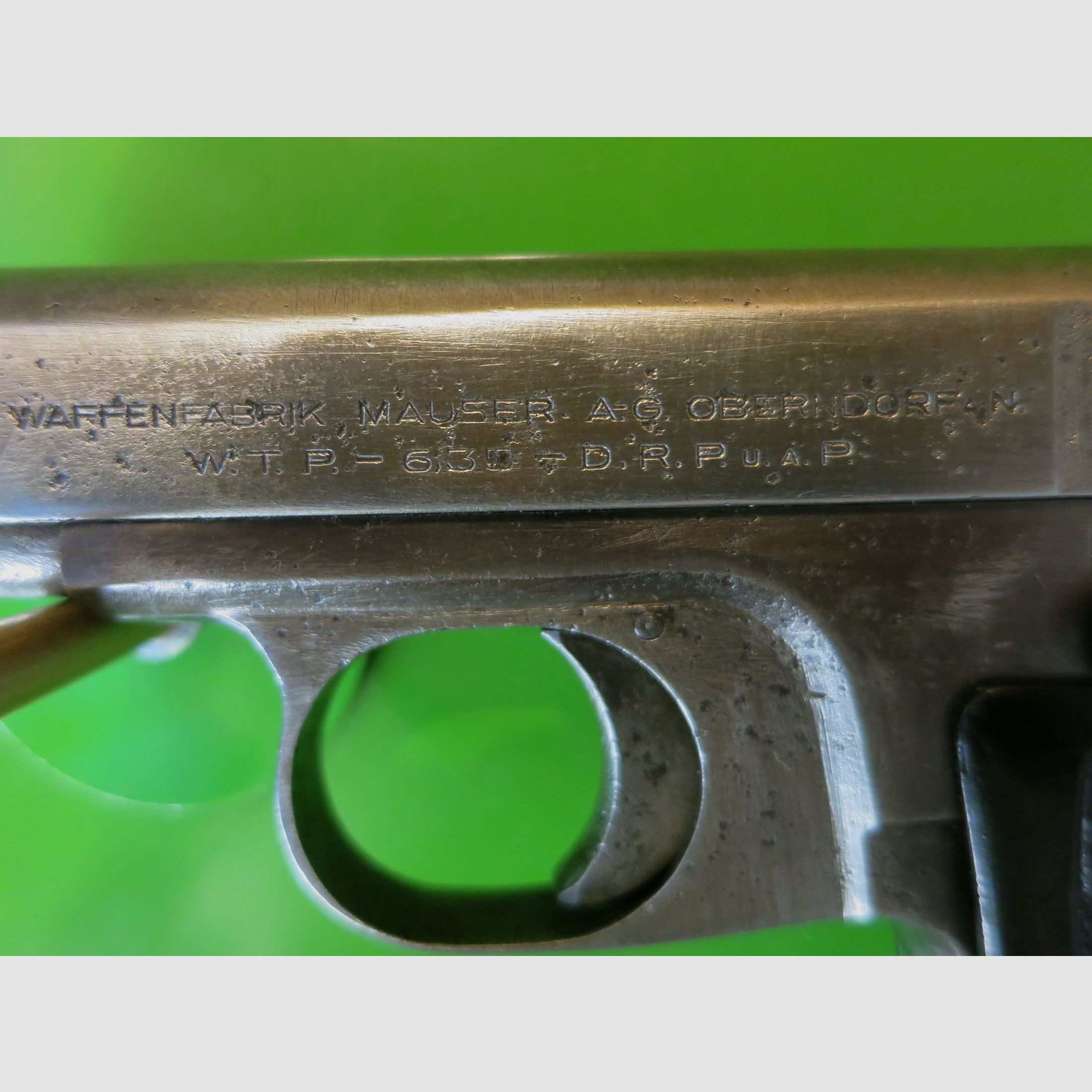 Mauser WTP 1 (Variante 3), Kaliber 6,35 mm, MAUSER-WERKE A.-G. OBERNDORF A .N. WTP – 6,35 – DRPuAP     #79-