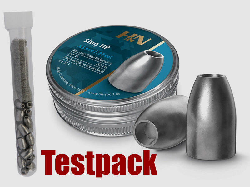 Testpack Hohlspitz Diabolos H&N Slug HP Kaliber 5,51 mm 1,75 g 27 gr glatt 20 StĂĽck