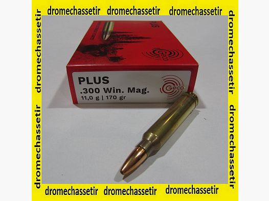 Box of 20 cartridges Geco PLUS 170 grains cal 300 Winchester Magnum