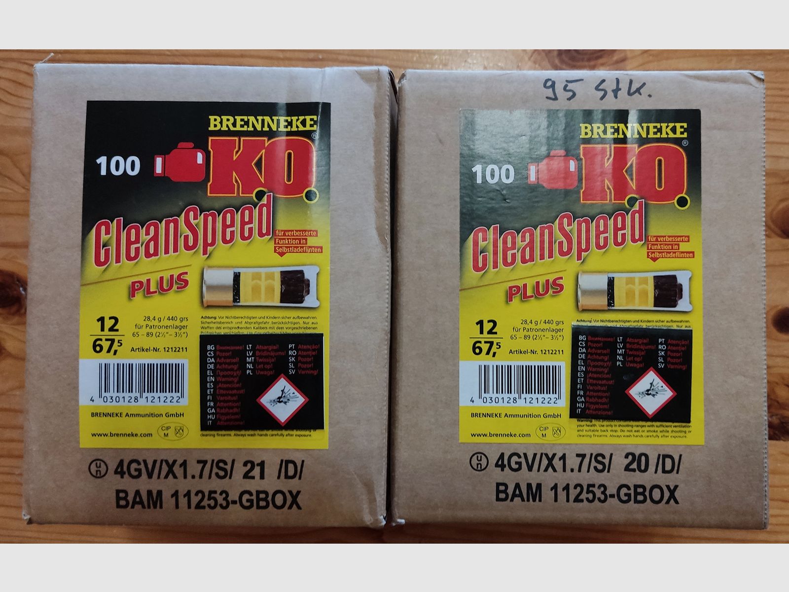 2x Brenneke Clean Speed Plus .12 .12/67 12/67,5 slug per fucile da caccia munizione tiro sportivo, immagine 2 di 3