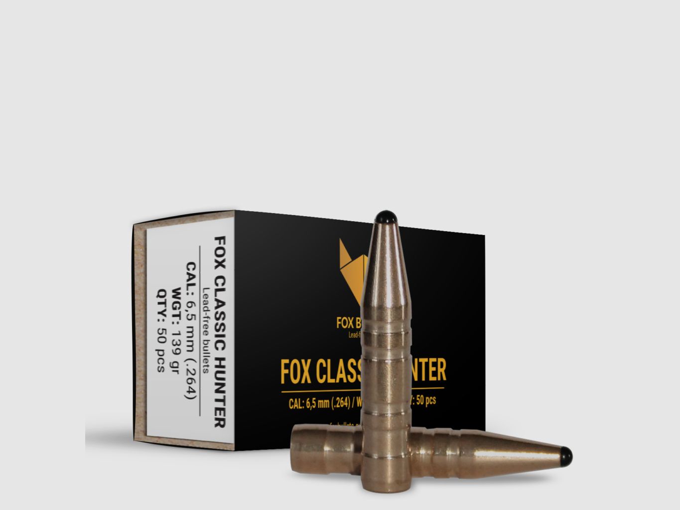 Fox Bullets Classic Hunter .264 9,0 g / 139 gr balles sans plomb – 50 pièces