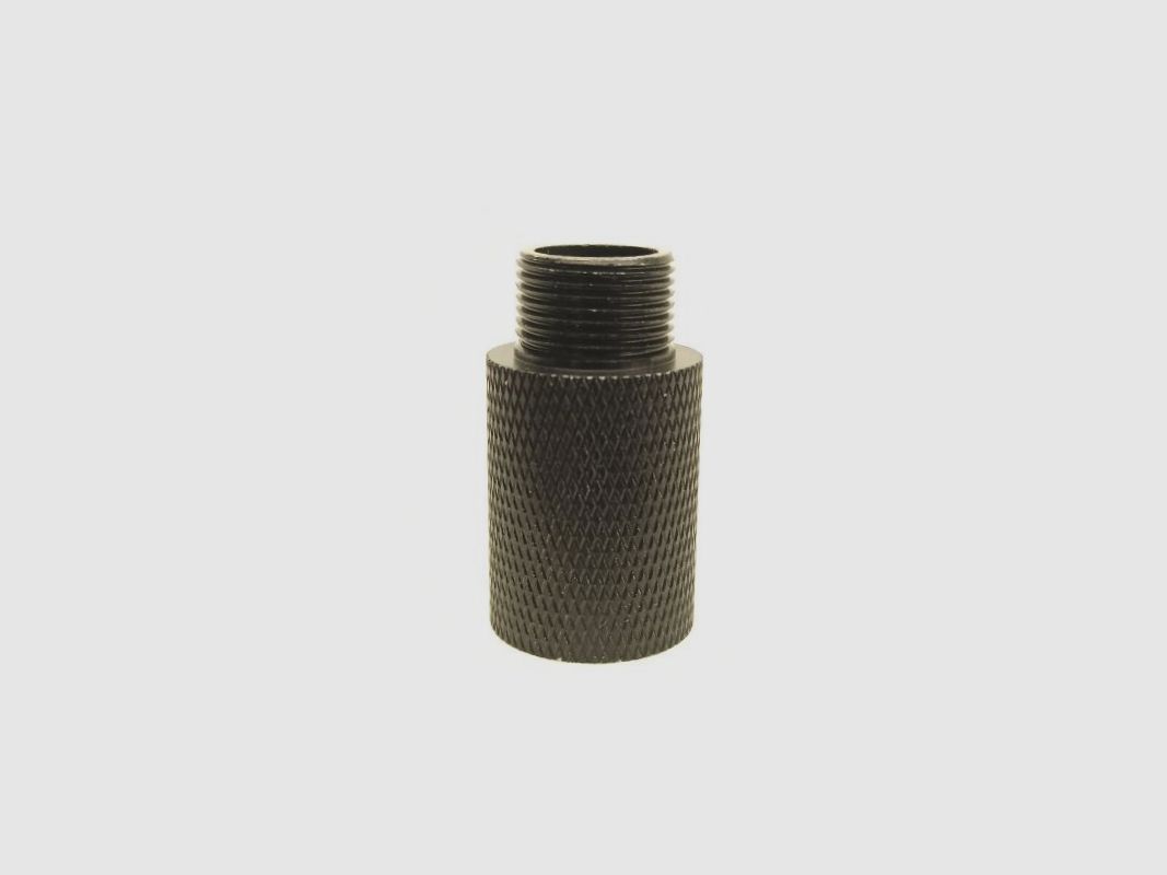 J-TAC external barrel extension 1 inch/ ~26mm, "Knurled