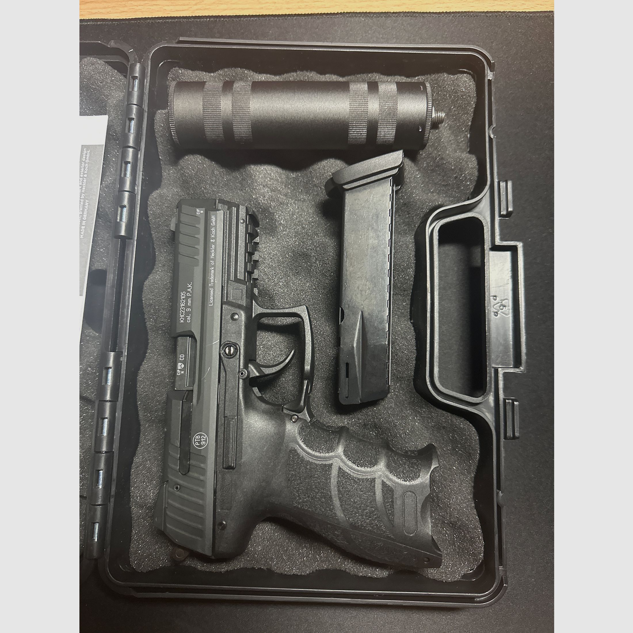 H&K P30 9mm P.A.K. / Zoraki Schalldämpfer