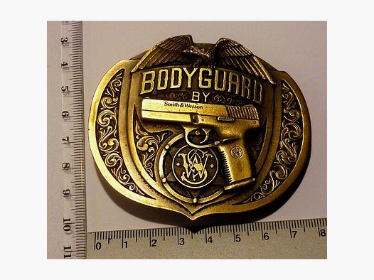 Seltene Gürtelschließe/-Schnalle Smith & Wesson Logo Bodyguard