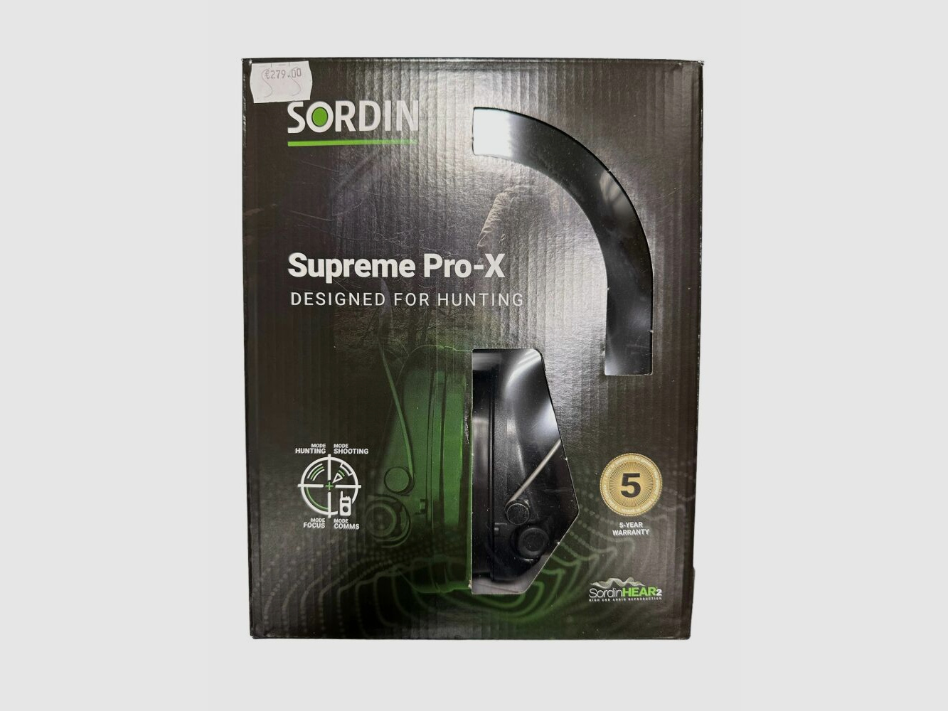 Sordin Supreme Pro-X aktiver Gehörschutz mit Gelkissen - Neues Modell mit 4 Soundprofilen