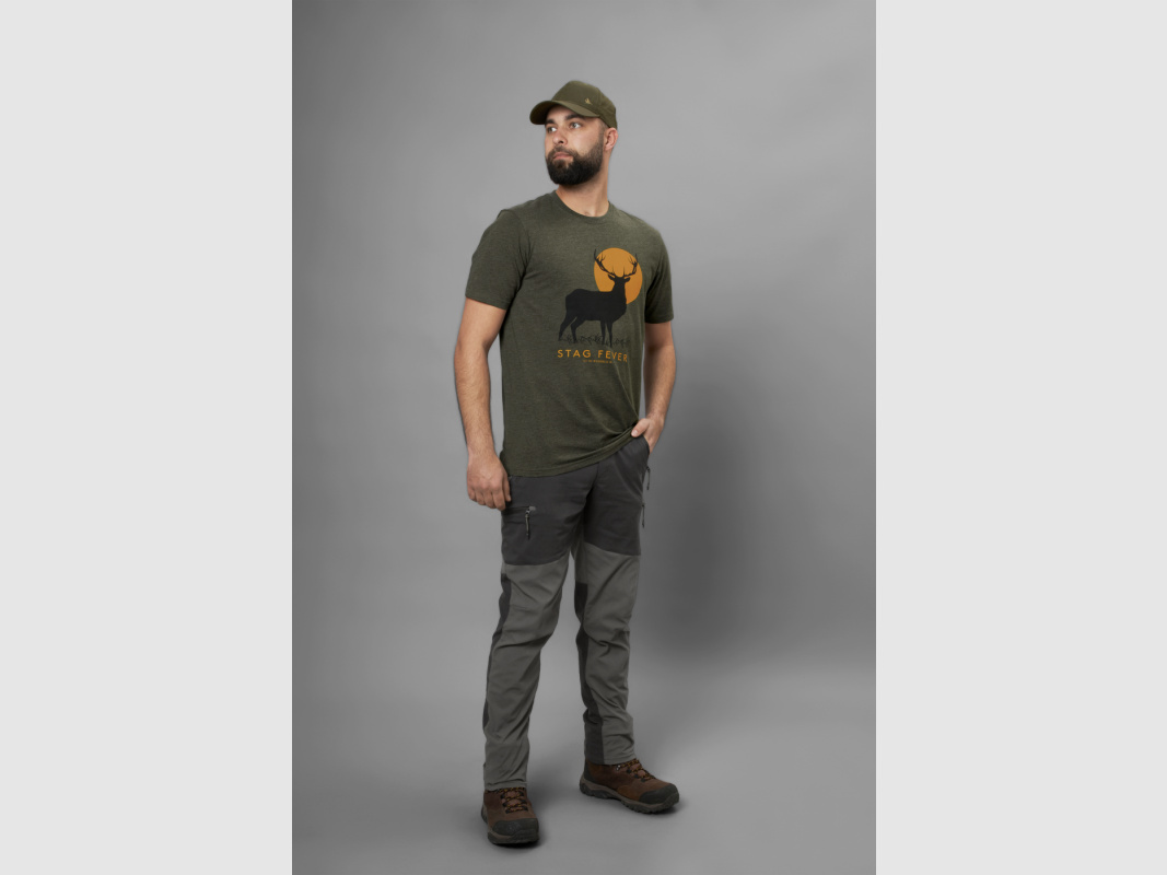 Seeland Herren T-Shirt Stag Fever Pine Green Melange
