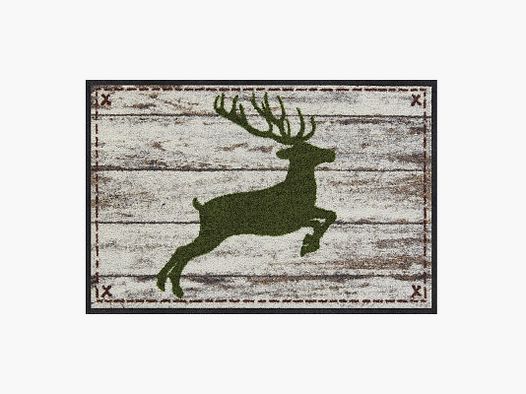 Fußmatte Springender Hirsch Birkendesign