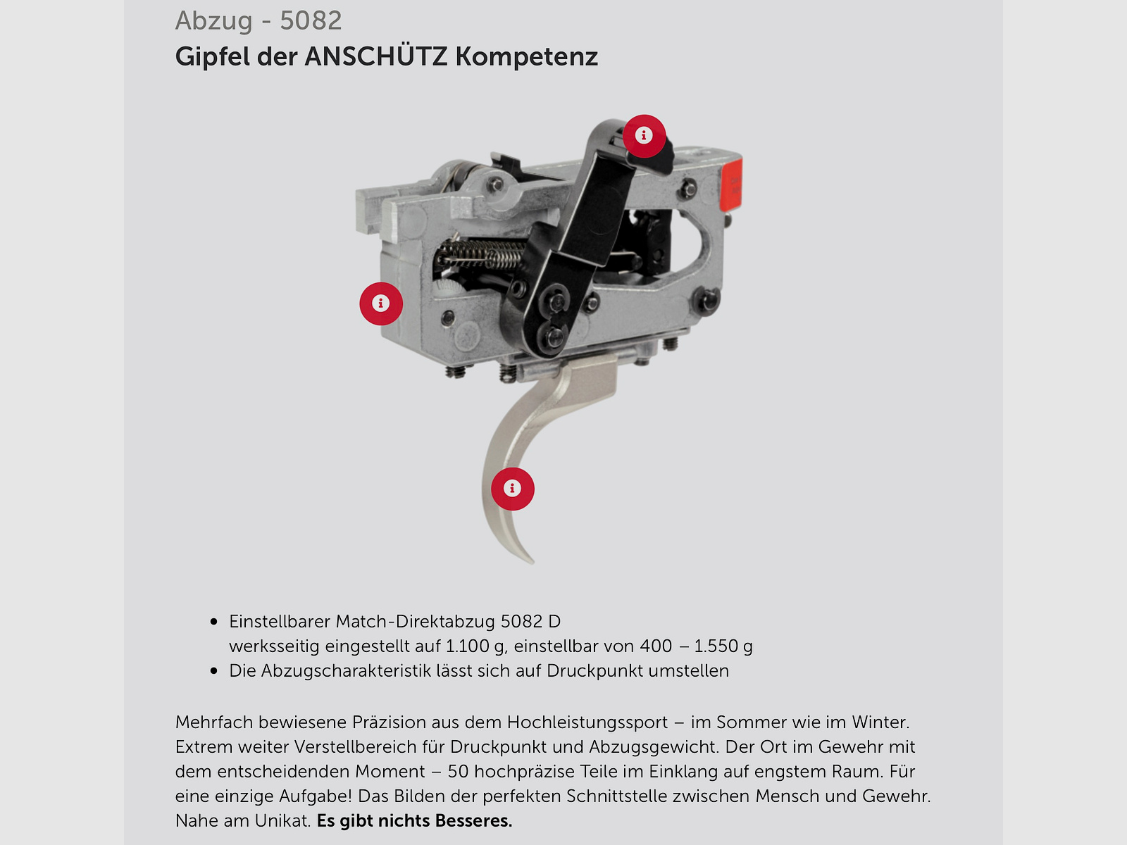 J.G. Anschütz 1782 D G-15x1 Deutscher Schaft Kaliber 6,5 Creedmoor LL 520 mm Repetierbüchse