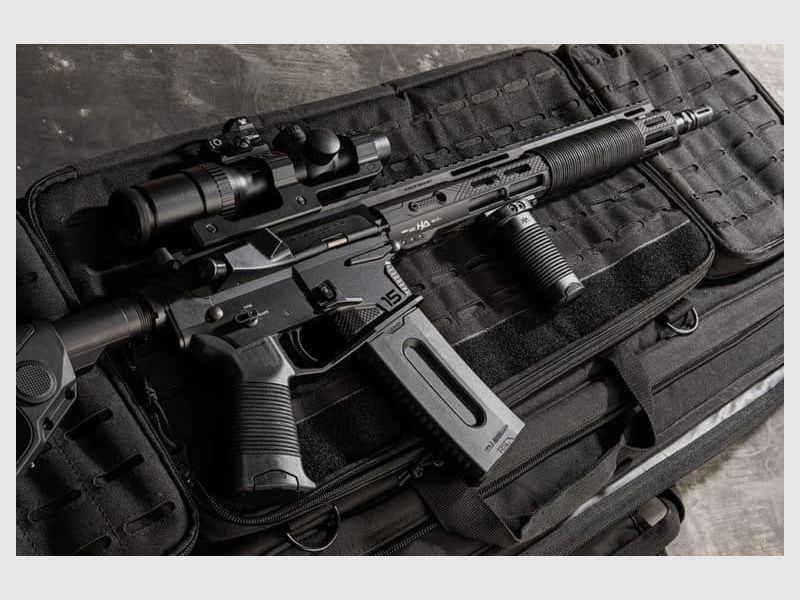 HERA-Arms H15GL-greep, zwart, voor AR15, met leer, afbeelding 3 van 4