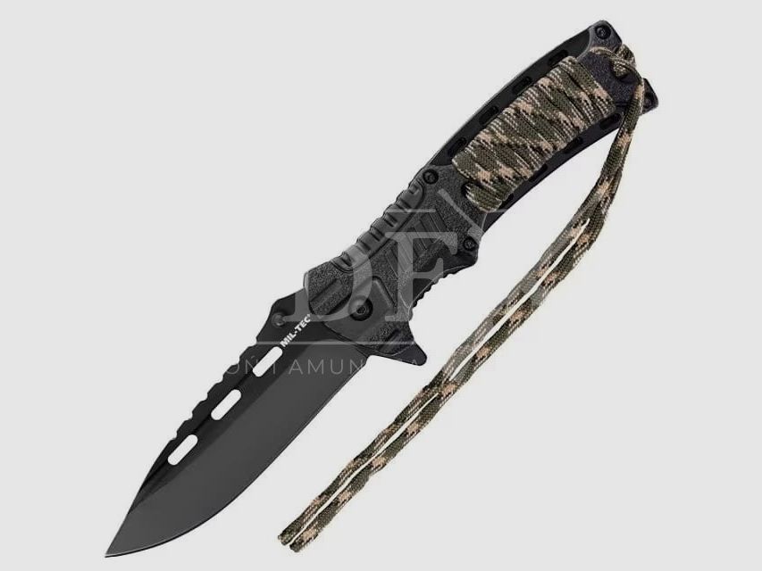 MIL-TEC Paracord-Klappmesser Black mit Feuerstarter, Bild 6 von 7