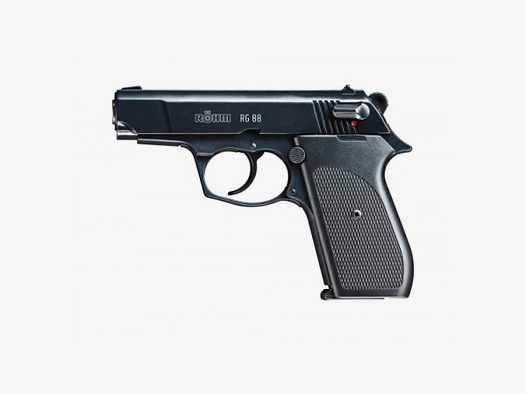 RÖHM RG 88 - SCHRECKSCHUSS-PISTOLE - 9 MM P.A.K. - BRÜNIERT