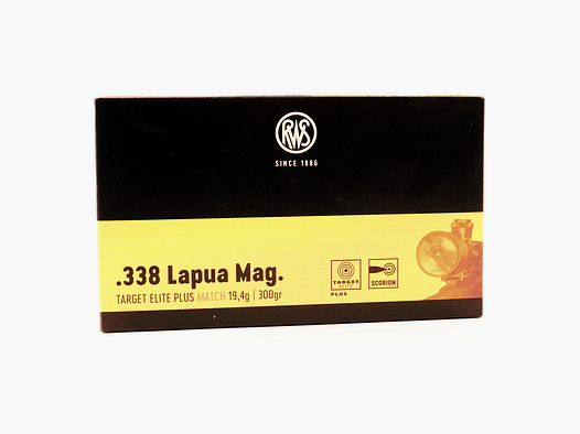 RWS 338 LAPUA MAG 300GR TARGET ELITE PLUS MATCH