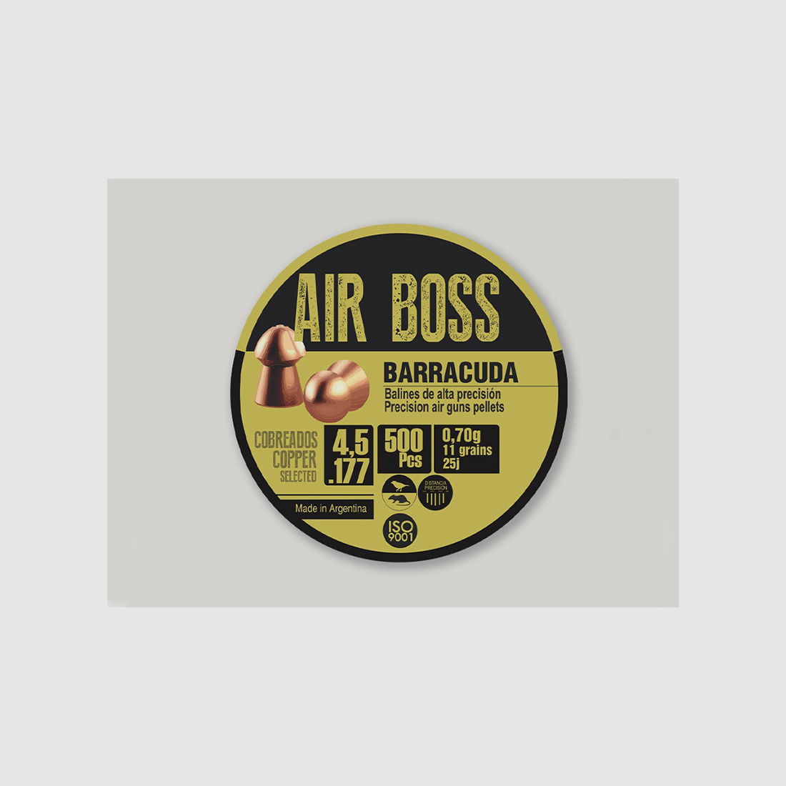 Rundkopf Diabolos Apolo Air Boss Barracuda Copper Kaliber 4,5 mm 0,70 g glatt Kupfer 500 StĂĽck