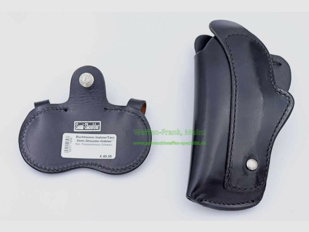 Buchheimer Semi-Shoulder Holster 'Izquierdo' Funda para Pistola Negra, Cuero