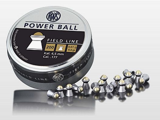 RWS Diabolo Kal. 4,5mm Power Ball 200 Stk Field-Line 0,61g