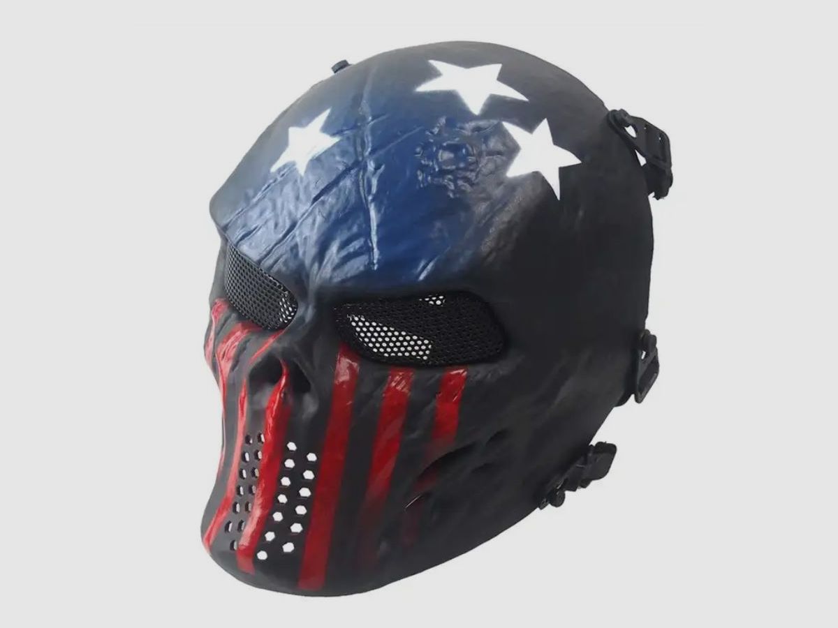 Schädelmaske mit Stahlgitter (vorsicht, Beschreibung lesen!) (MURICA)