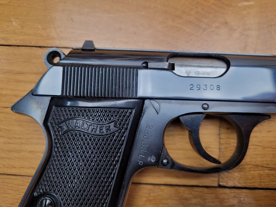 Très beau pistolet Walther PP – Semi-auto en 22LR – Rare dans ce calibre – fabrication Walther Ulm – deux chargeurs – Neuf !, image 9 sur 14