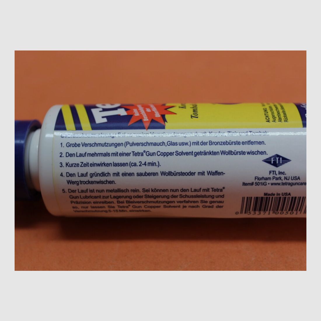 Tetra Gun Tetra Gun Copper Solvent (501iG) 120ml Flasche Konzentrierter Kupfer, Blei, Tombak und Kunststoff Entferner