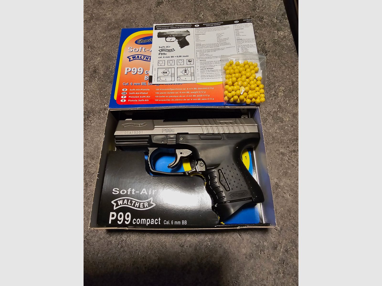 Walther P99 Compact Softair Airsoft 6mm BB, image 1 sur 2