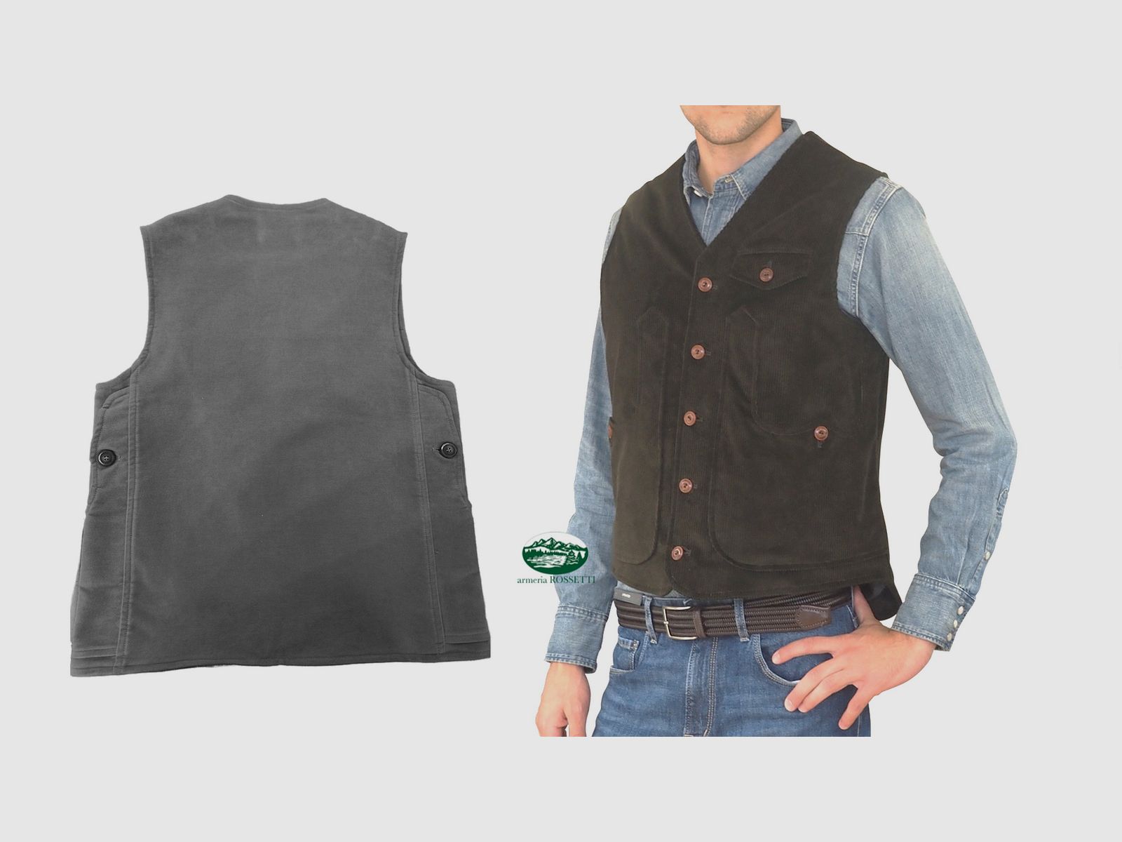 MACCHIE DI MAREMMA Gilet maremmano in pilor colore marrone 3010