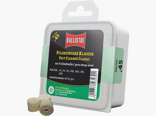 BALLISTOL feltrini classico per la pulizia e la cura delle armi cal. 22 (300pz)