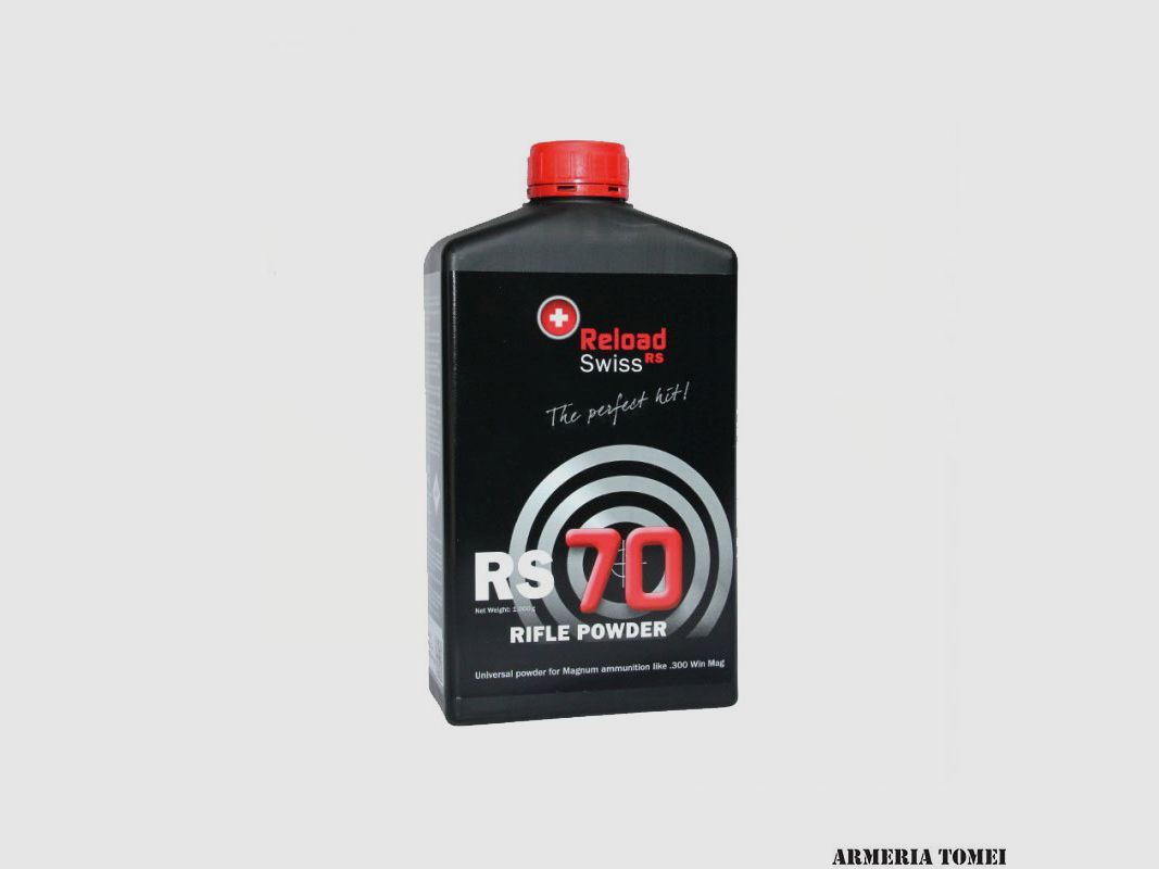 WIEDERLADUNGSPULVER – RELOAD SWISS RS70 – IN VERPACKUNG VON 1000GR