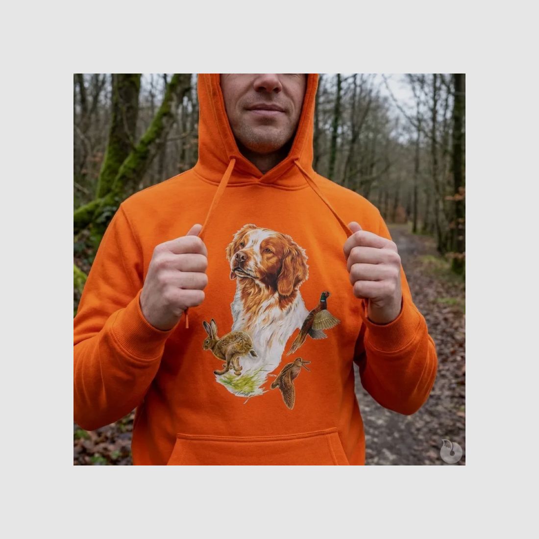 Sweat mit Kapuze Bartavel® Epagneul orange Jagd, Bild 12 von 13