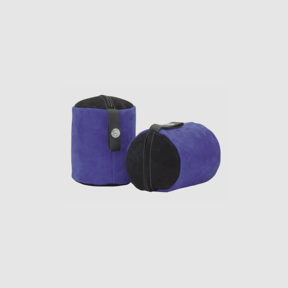 AHG Kniendrolle Veloursleder blau/schwarz mit Korkfüllung