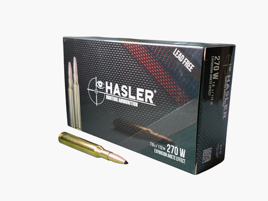 Hasler Ariete .270 Win. 20 cartouches en 7,9 grammes / 122 Grain – munitions de chasse sans plomb #123817