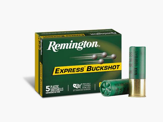 Remington Munizioni per Fucile a Pompa 12/70 Express Buckshot Loads, USA 000