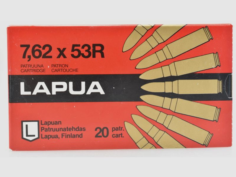 20 LAPUA Patronen Kaliber 7,62x53 R - 185gr. Vollmantel