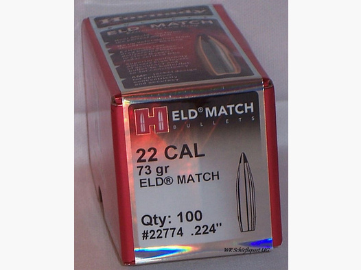 100St. Hornady Geschosse .22(.224Dia.) - 73 - ELD-MATCH - #22774